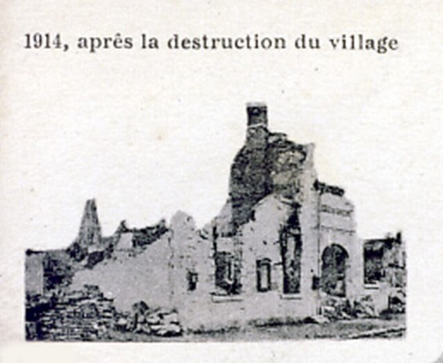 La Mairie - 1914 après la destruction du village