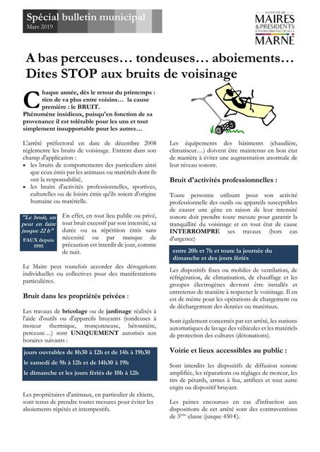 Stop aux bruits de voisinage